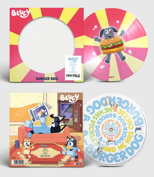 Burger Dog + Bluey Theme Tune (Burger Dog Version) 7 picture disc (RSD 2025) - Preview 2